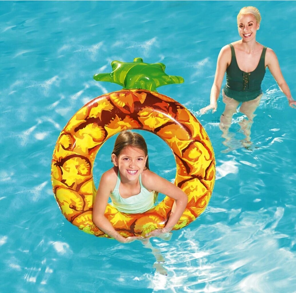 Täispuhutav ujumisrõngas Bestway Pineapple цена и информация | Täispuhutavad veemänguasjad ja ujumistarbed | hansapost.ee