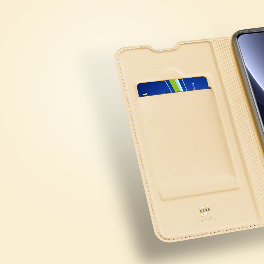 Dux Ducis Skin Pro Holster Cover Flip Cover, telefonile Xiaomi 12 Pro, kuldne цена и информация | Telefonide kaitsekaaned ja -ümbrised | hansapost.ee