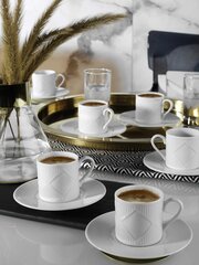 Kutahya Porselen kohvitasside ja alustaldrikute komplekt, 12-osaline hind ja info | Klaasid, kruusid ja kannud | hansapost.ee