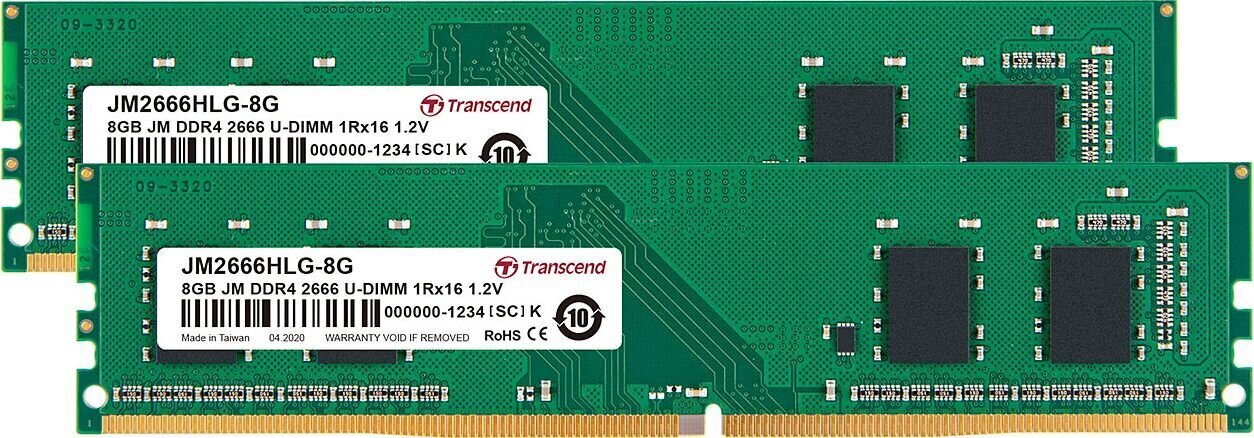 Transcend JM2666HLG-16GK цена и информация | Operatiivmälu | hansapost.ee