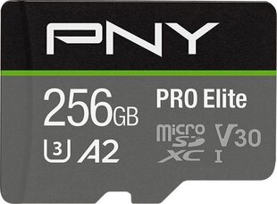 MicroSDXC PNY P-SDU256V32100PRO-GE 256GB цена и информация | Карты памяти для телефонов | hansapost.ee