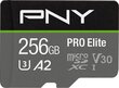 MicroSDXC PNY P-SDU256V32100PRO-GE 256GB цена и информация | Mälukaardid mobiiltelefonidele | hansapost.ee