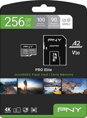 MicroSDXC PNY P-SDU256V32100PRO-GE 256GB цена и информация | Карты памяти для телефонов | hansapost.ee