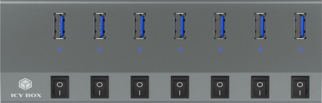 Icy Box IB-HUB1701-C3 цена и информация | USB adapterid ja jagajad | hansapost.ee