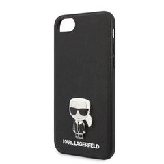 Telefoniümbris Karl Lagerfeld Saffiano Iconic Cover telefonile iPhone 7/8/SE, must hind ja info | Telefonide kaitsekaaned ja -ümbrised | hansapost.ee