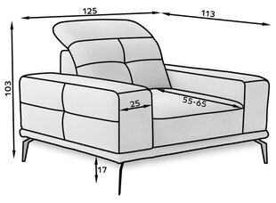 Кресло NORE Torrense, светло-серое цена и информация | Кресла | hansapost.ee