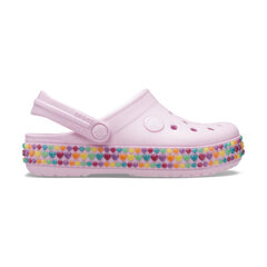 Crocs™ laste sandaalid Crocband Gem Band Clog Kid's 207607 167384, roosa hind ja info | Kummijalatsid lastele | hansapost.ee