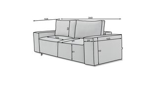 Diivan NORE Silla, hall hind ja info | Diivanvoodid ja diivanid | hansapost.ee