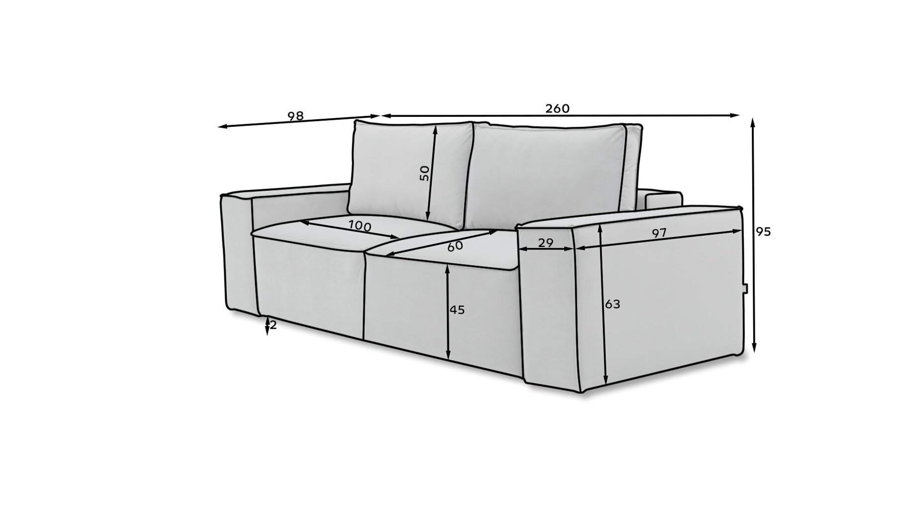 Diivan NORE Silla, must hind ja info | Diivanvoodid ja diivanid | hansapost.ee