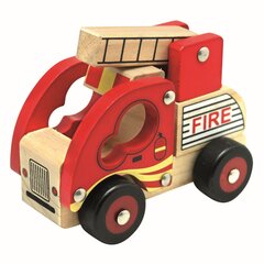 Деревянный автомобиль Bino Пожарная машина цена и информация | Игрушки для малышей | hansapost.ee