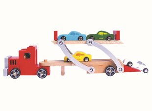 Игрушка деревянный грузовик Bino, 9 д. цена и информация | Игрушки для мальчиков | hansapost.ee