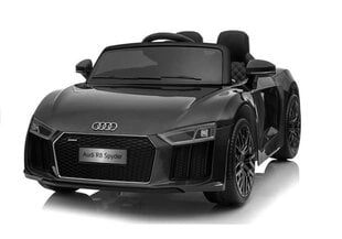 Elektriline sportauto lastele Audi R8 Spyder, must цена и информация | Электромобили для детей | hansapost.ee