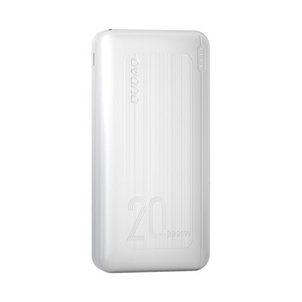 Akupank Dudao 20000 mAh 20 W, kiirlaadimine 3.0 2x USB / USB Type C, valge (K12PQ+ white) hind ja info | Akupangad | hansapost.ee