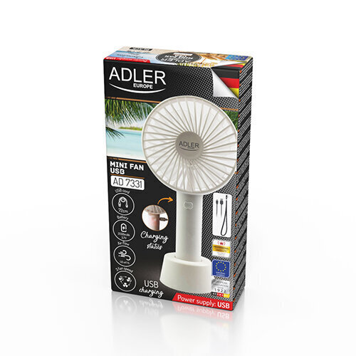 Käsiventilaator Adler AD 7331w Mini USB цена и информация | Ventilaatorid | hansapost.ee