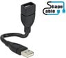 Adapter Delock USB-A, 0,15m 83497 hind ja info | Mobiiltelefonide kaablid | hansapost.ee