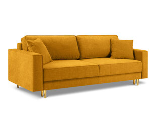 Трехместный диван Micadoni Home Dunas, желтый/золотой цена и информация | Диваны | hansapost.ee