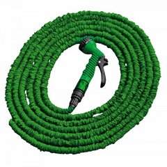 Растягивающийся садовый шланг с насадкой Bradas Trick Hose 15м-45м, зеленый цена и информация | Оборудование для полива | hansapost.ee