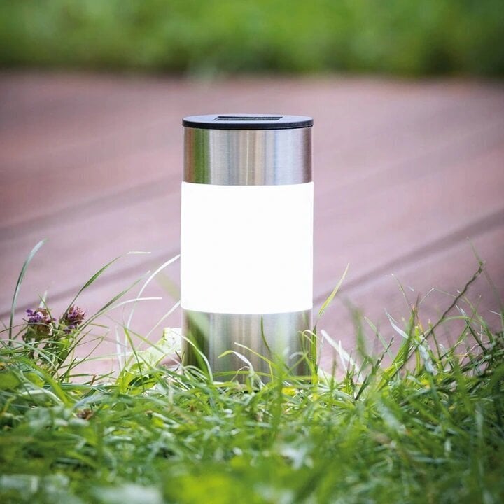 Päikesepatareiga aiavalgusti LED Silver Satine hind ja info | Aiavalgustid ja õuevalgustid | hansapost.ee