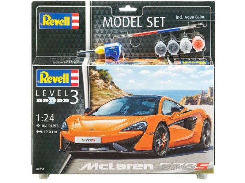 Revell - McLaren 570S mudeli komplekt, 1/24, 67051 цена и информация | Klotsid ja konstruktorid | hansapost.ee