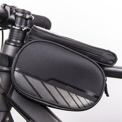 Waterproof bicycle frame bag with a removable phone case black hind ja info | Oem Mobiiltelefonid, fotokaamerad, nutiseadmed | hansapost.ee