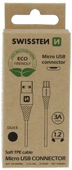 Кабель для зарядки и переноса данных Swissten Eco Friendly Fast Charge 3A Micro USB, 1.2 м цена и информация | Кабели для телефонов | hansapost.ee
