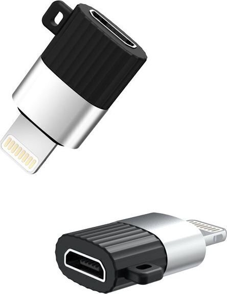Adapter USB TelForceOne XO NB149-B micro-USB - lightning kaina ir informacija | USB adapterid ja jagajad | hansapost.ee
