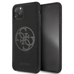 Telefoni korpus Guess GUHCN65LS4GBK 4G Tone On Tone hard back cover case for Apple iPhone 11 Pro Max Black hind ja info | Telefonide kaitsekaaned ja -ümbrised | hansapost.ee