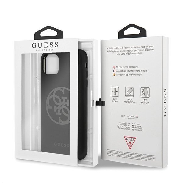 Telefoni korpus Guess GUHCN65LS4GBK 4G Tone On Tone hard back cover case for Apple iPhone 11 Pro Max Black hind ja info | Telefonide kaitsekaaned ja -ümbrised | hansapost.ee