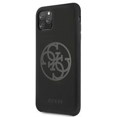 Telefoni korpus Guess GUHCN65LS4GBK 4G Tone On Tone hard back cover case for Apple iPhone 11 Pro Max Black цена и информация | Чехлы для телефонов | hansapost.ee