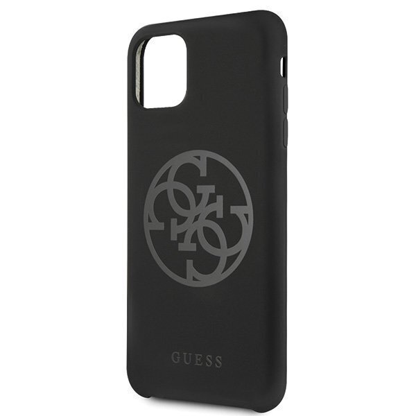 Telefoni korpus Guess GUHCN65LS4GBK 4G Tone On Tone hard back cover case for Apple iPhone 11 Pro Max Black hind ja info | Telefonide kaitsekaaned ja -ümbrised | hansapost.ee