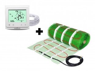 Сетка полового обогрева Wellmo MAT (размер 2 м2) + программируемый термостат Wellmo WTH-51.36 NEW цена и информация | Нагревательные коврики для пола и зеркал | hansapost.ee