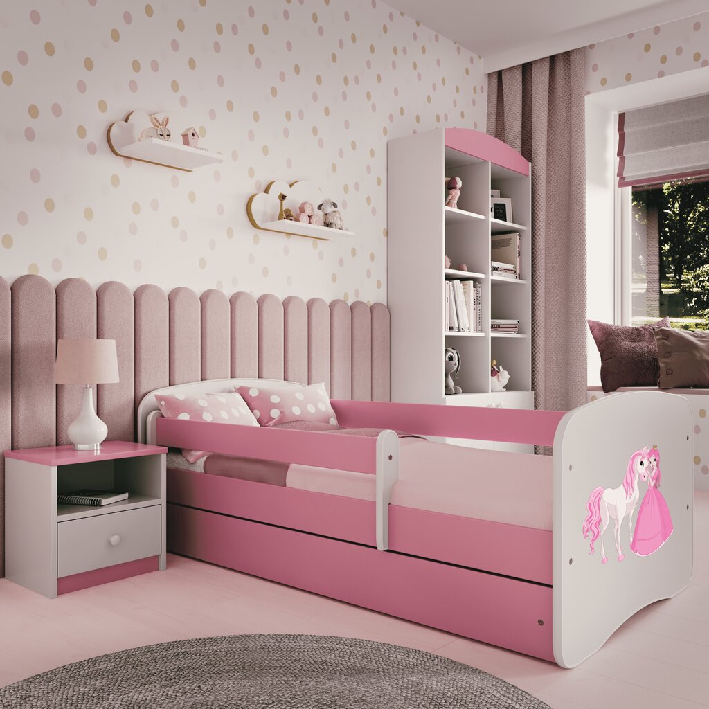 Lastevoodi koos madratsiga Kocot Kids Babydreams, 80x180 cm, roosa hind ja info | Lastevoodid | hansapost.ee