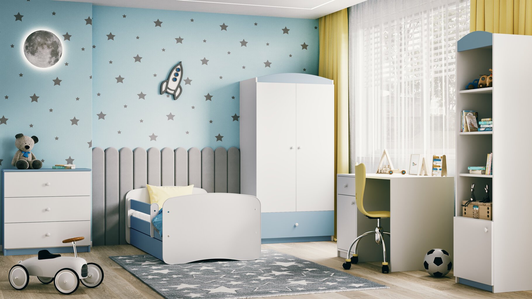 Lastevoodi koos madratsiga Kocot Kids Babydreams, 80x180 cm, sinine hind ja info | Lastevoodid | hansapost.ee