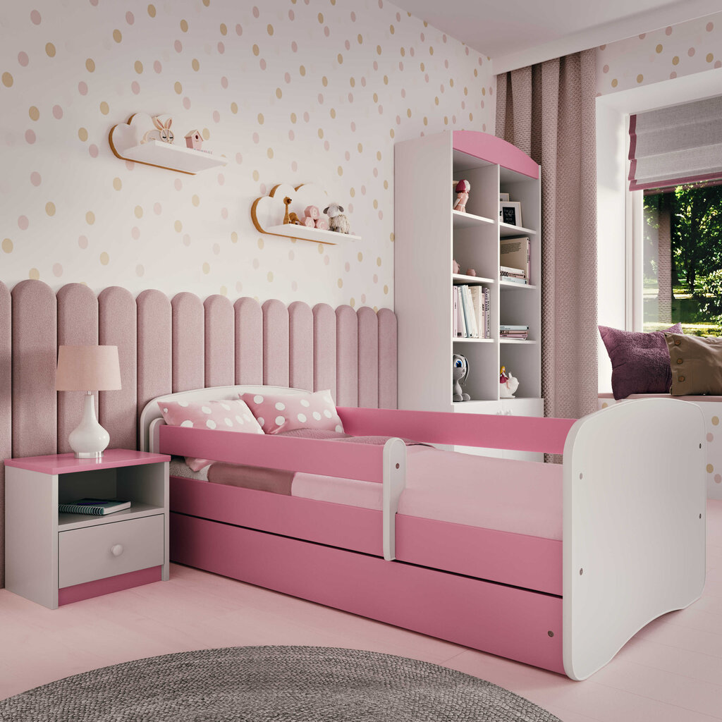 Lastevoodi koos madratsiga Kocot Kids Babydreams, 80x180 cm, roosa цена и информация | Lastevoodid | hansapost.ee