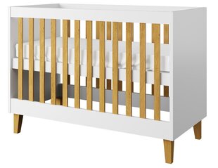 Beebivoodi Kocot Kids Kubi, 60x120 cm, valge цена и информация | Детские кроватки | hansapost.ee