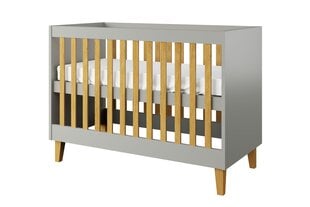 Детская кроватка Kocot Kids Kubi, 60x120 см, серый цвет цена и информация | Детские кроватки | hansapost.ee