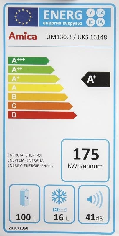 Amica UM130.3 hind ja info | Külmkapid-külmikud | hansapost.ee