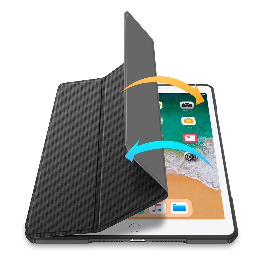 Dux Ducis Toby Smart Cover iPad 9.7'' 2018/iPad 9.7'' 2017 jaoks, must цена и информация | Tahvelarvuti ümbrised ja kaaned | hansapost.ee