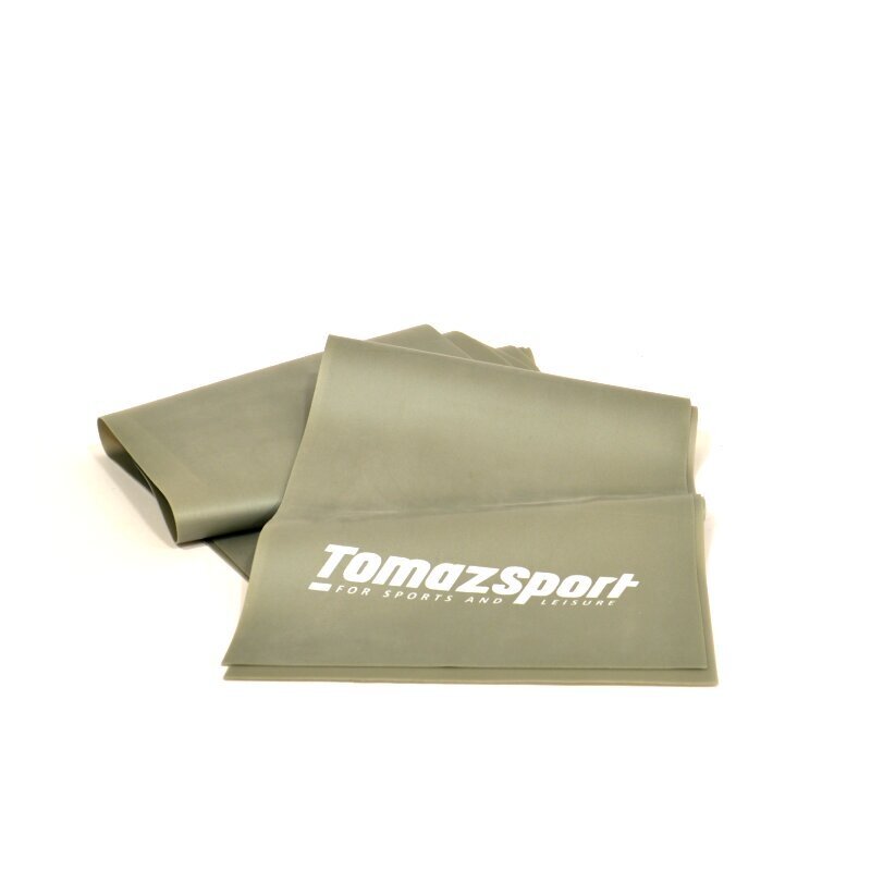 Elastne teip Tomaz Sport Super Heavy 200x15x0,55cm hõbedane 25-30lbs цена и информация | Treeningkummid | hansapost.ee