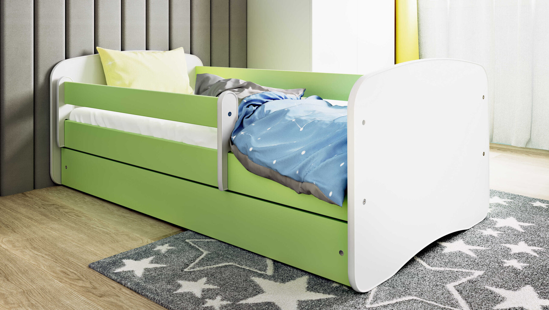 Lastevoodi koos madratsiga Kocot Kids Babydreams, 80x160 cm, roheline hind ja info | Lastevoodid | hansapost.ee