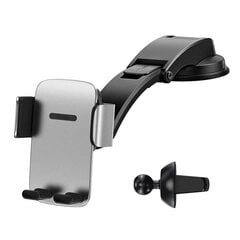 Держатель для телефона Baseus Easy Control Clamp car holder for grille / dashboard (silver) цена и информация | Держатели для телефонов | hansapost.ee