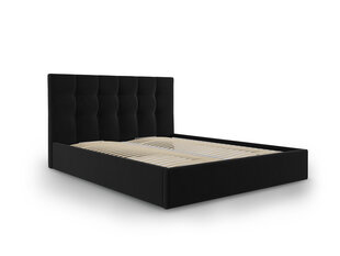 Велюровая кровать Micadoni Home Phaedra 180x200 см, черная kaina ir informacija | Кровати | hansapost.ee