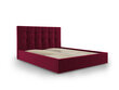 Voodi Micadoni Home Phaedra 160x200 cm, veluur, tumepunane hind ja info | Voodid | hansapost.ee