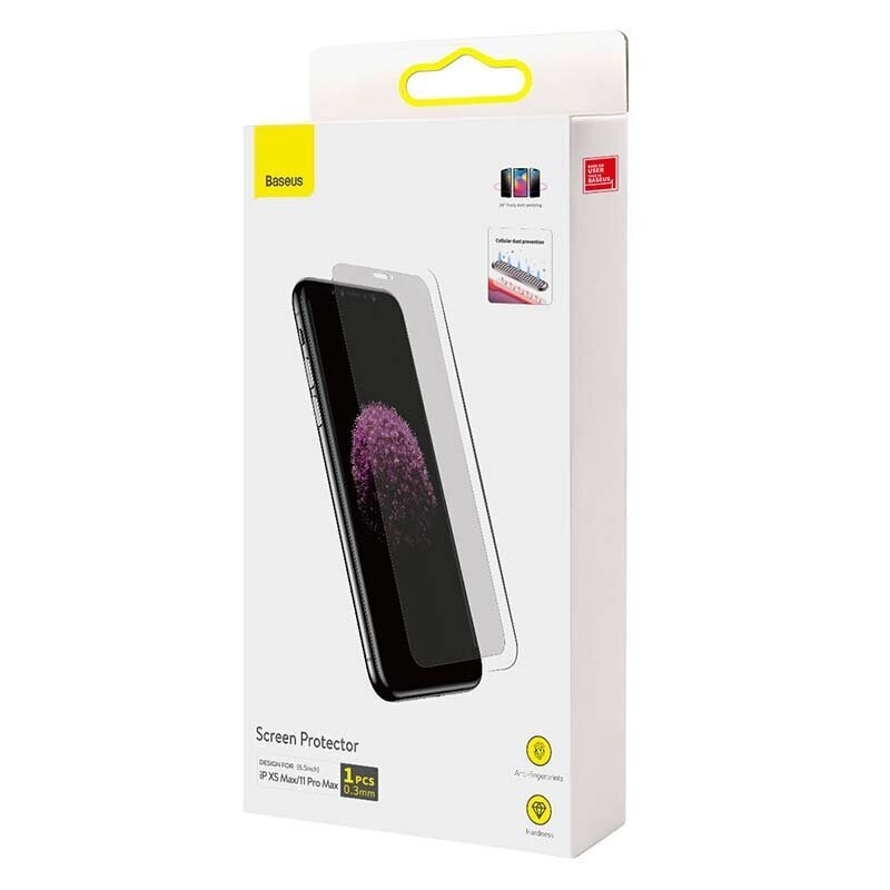 Baseus 0.3mm Screen Protector for iPhone XS Max / 11 Pro Max 6,5' ich (1 pcs pack) hind ja info | Ekraani kaitseklaasid ja kaitsekiled | hansapost.ee