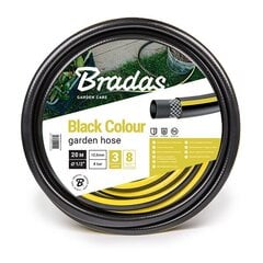 Шланг для полива садовый Bradas BLACK COLOUR 1/2" - 30 м цена и информация | Оборудование для полива | hansapost.ee