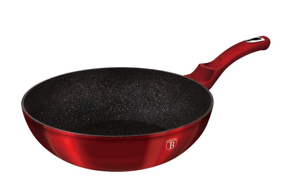 BerlingerHaus Metallic Line Wok pann Burgundy Edition, 30 cm цена и информация | Pannid | hansapost.ee