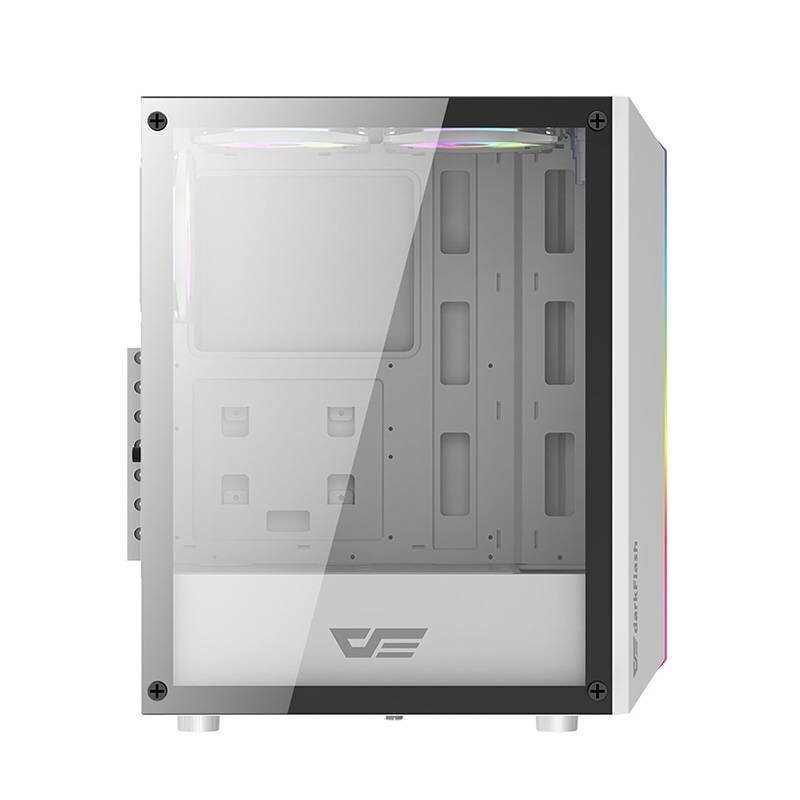 Darkflash DK151 computer case LED with 3 fans (white) цена и информация | Arvutikorpused | hansapost.ee