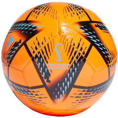 Футбольный мяч Adidas Al Rihla Club Ball 2022, оранжевый/черный цена и информация | Футбольные мячи | hansapost.ee