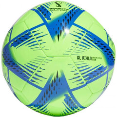 Мяч футбольный Adidas Al Rihla Club Ball 2022, зеленый/синий цена и информация | Футбольные мячи | hansapost.ee