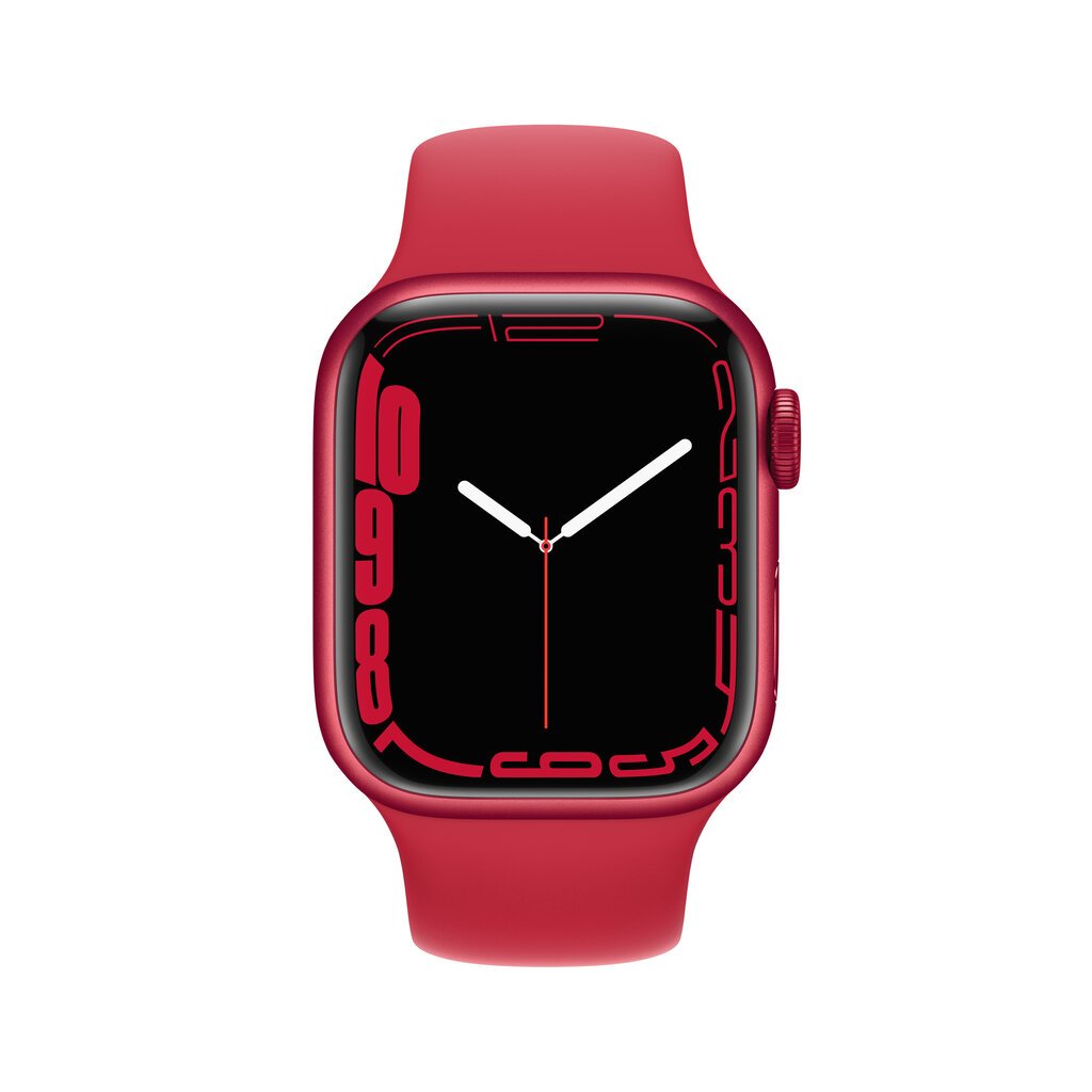 Apple Watch Series 7 GPS + Cellular, 45mm (PRODUCT)RED Aluminium Case with (PRODUCT)RED Sport Band - MKJU3EL/A hind ja info | Nutikellad, laste nutikellad | hansapost.ee